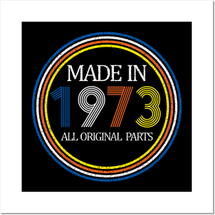 Made In 1973 Original Parts 50th Birthday Gift Vintage Funny Posters and Art